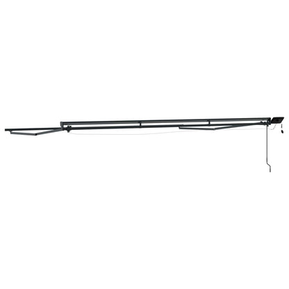 Cornice per Tenda Manuale con LED Antracite 5 x 3 m Alluminio | homemem39
