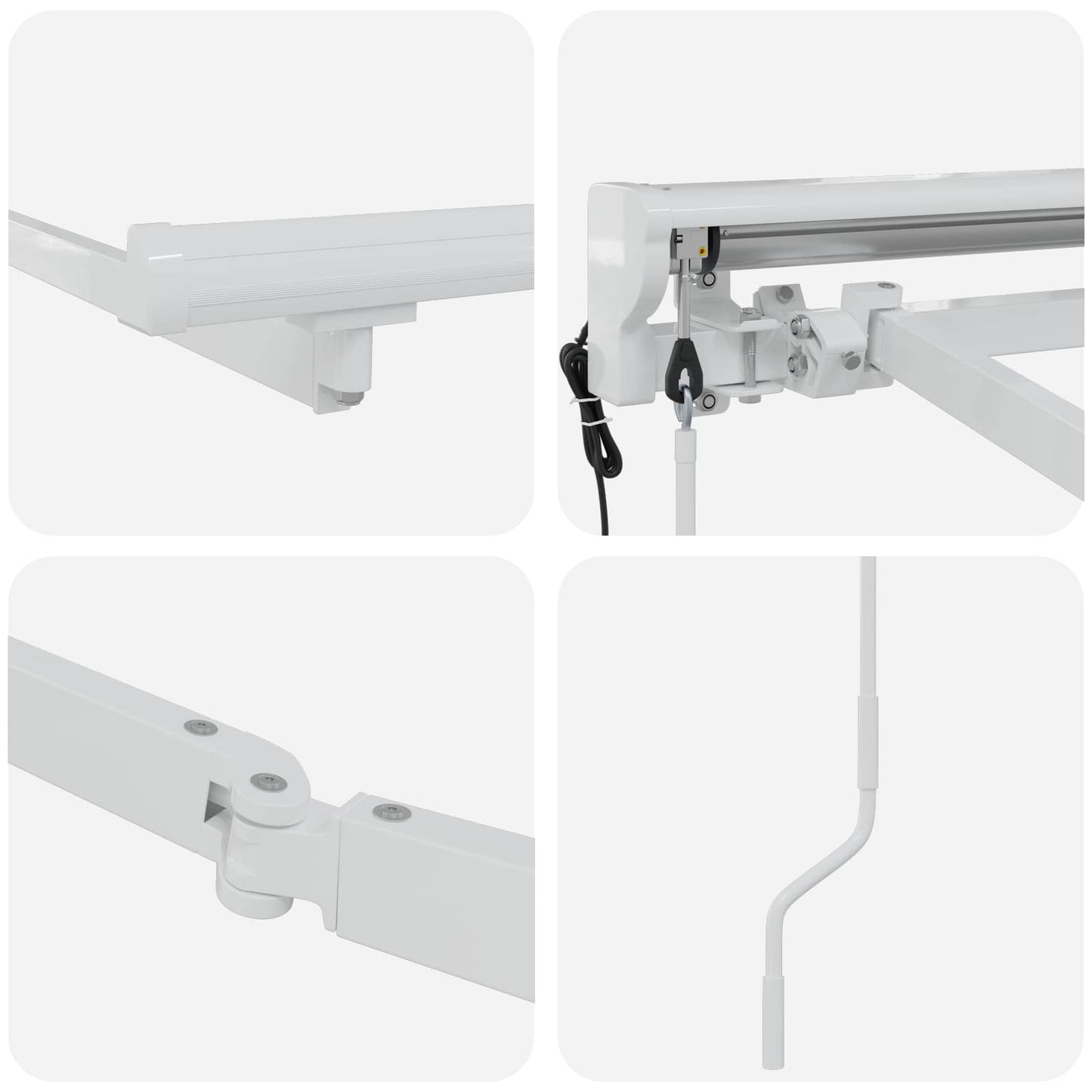 Struttura della tenda elettrica retrattile Bianco 3,5 x 2,5 m
