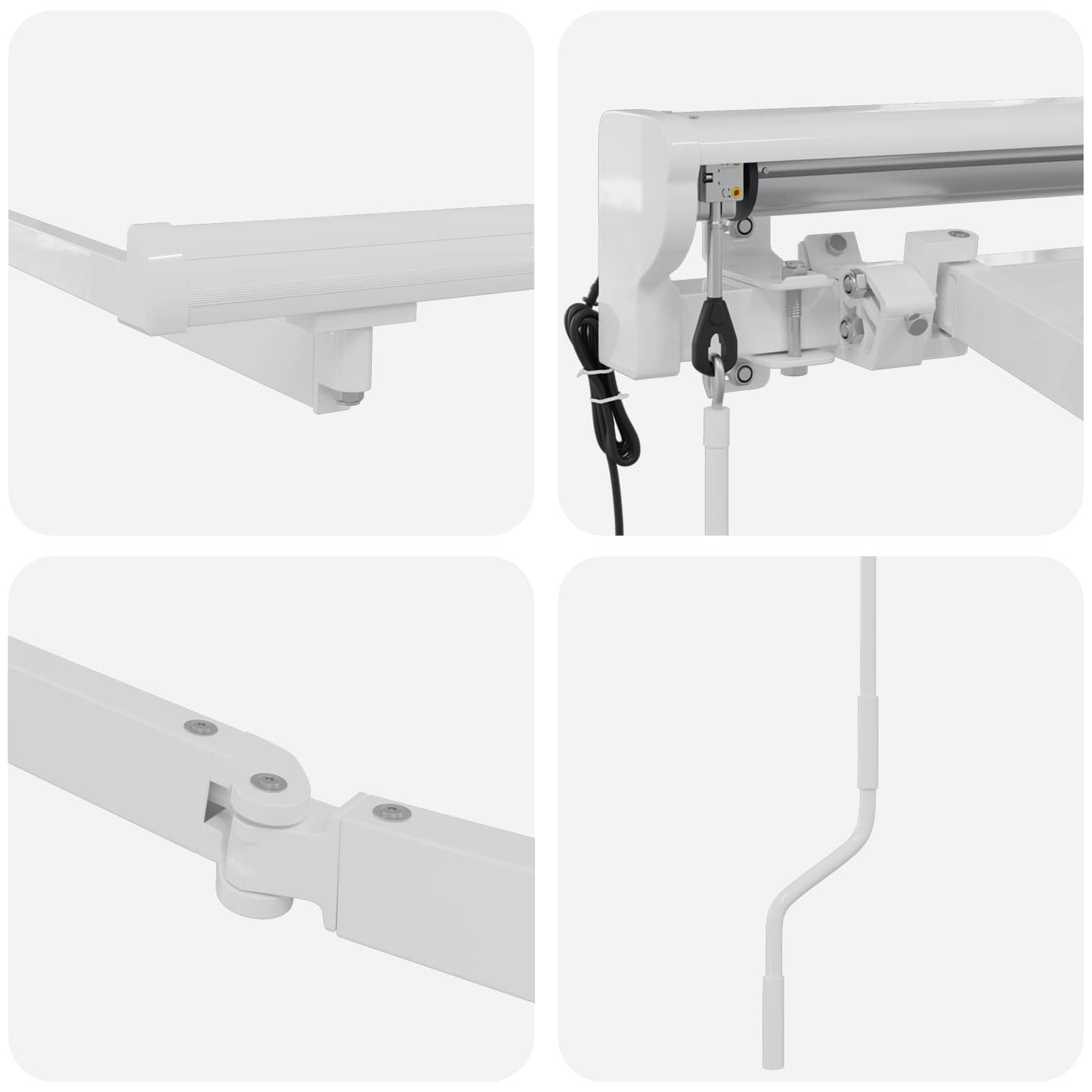 Struttura della tenda elettrica retrattile Bianco 4 × 3 m | homemem39