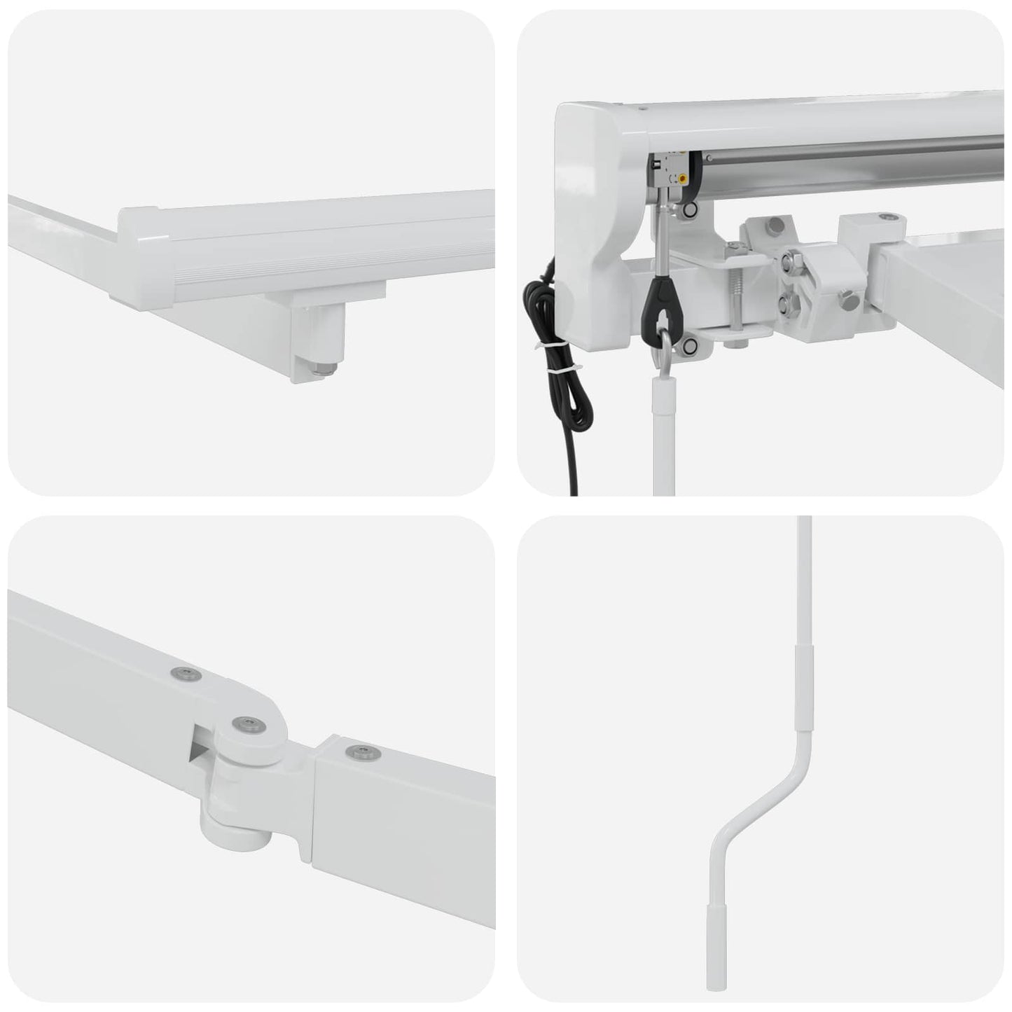 Struttura della tenda elettrica retrattile Bianco 4,5 × 3 m | homemem39