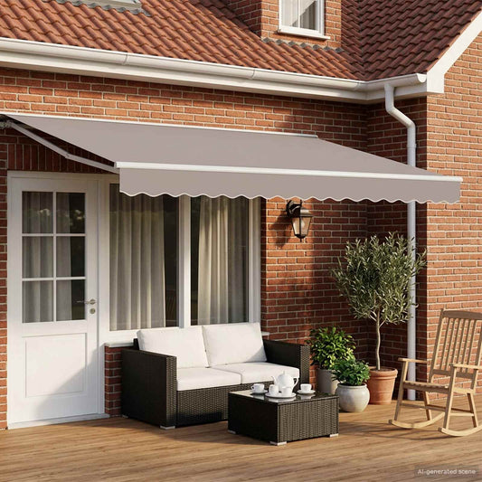 Struttura della tenda elettrica retrattile Bianco 4,5 × 3,5 m | homemem39