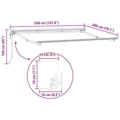 Struttura della tenda elettrica retrattile Antracite 3,5 x 2 m | homemem39