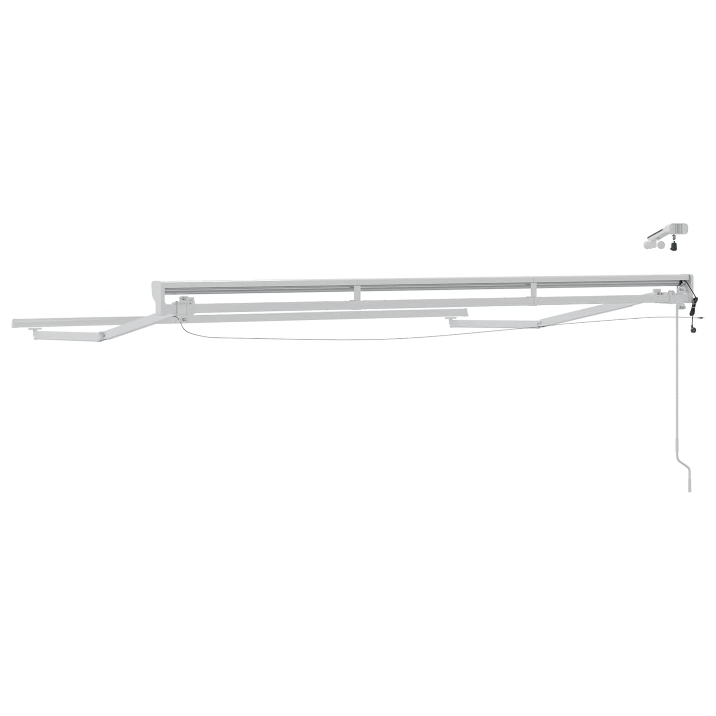 Telaio tenda elettrica con LED Bianco 2,5 x 2 m Alluminio | homemem39
