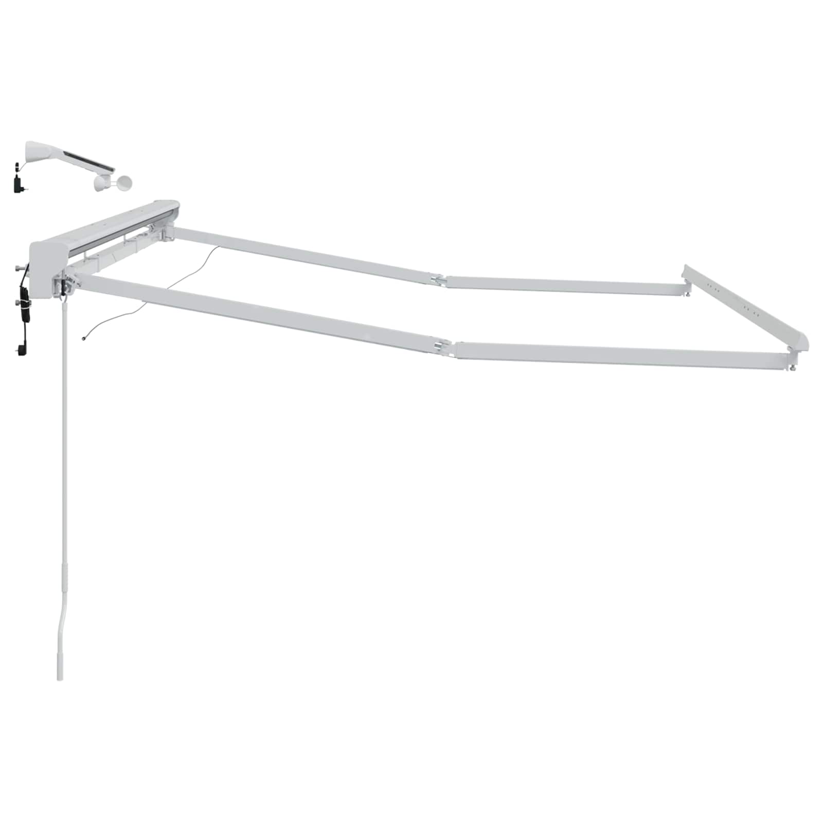 Telaio tenda elettrica con LED Bianco 2,5 x 2 m Alluminio | homemem39