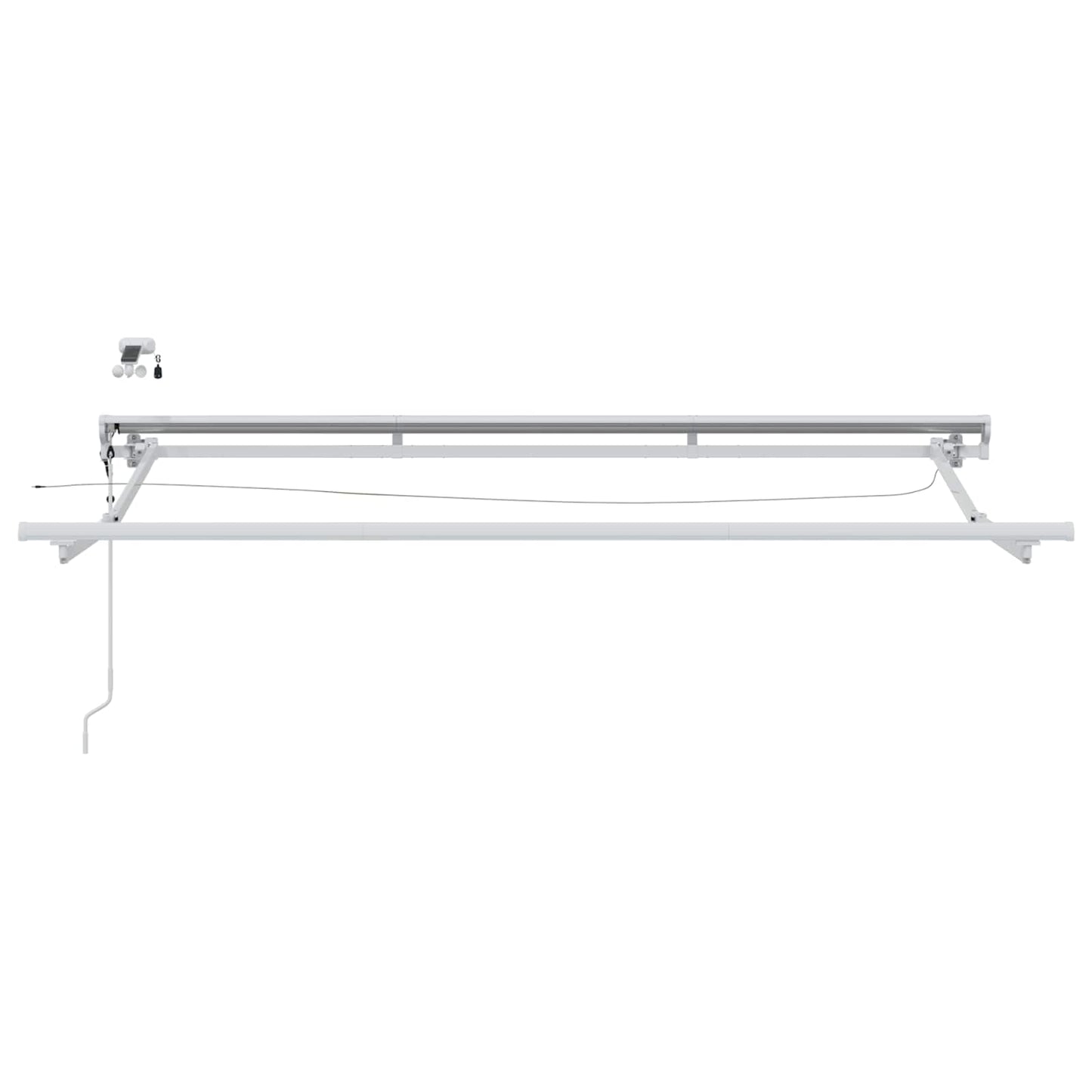 Telaio tenda elettrica con LED Bianco 3 x 2 m Alluminio | homemem39
