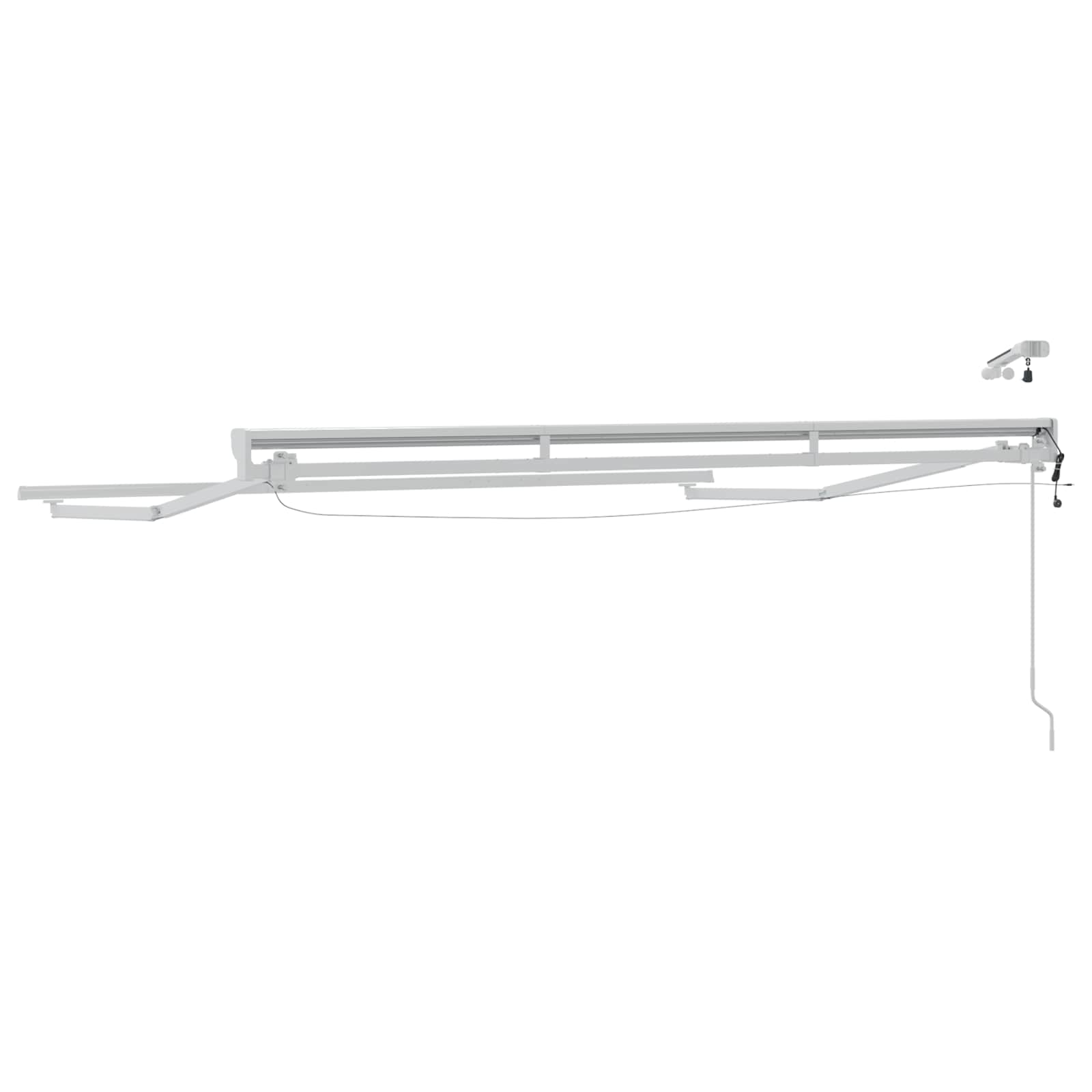 Telaio tenda elettrica con LED Bianco 3,5 x 2 m Alluminio | homemem39