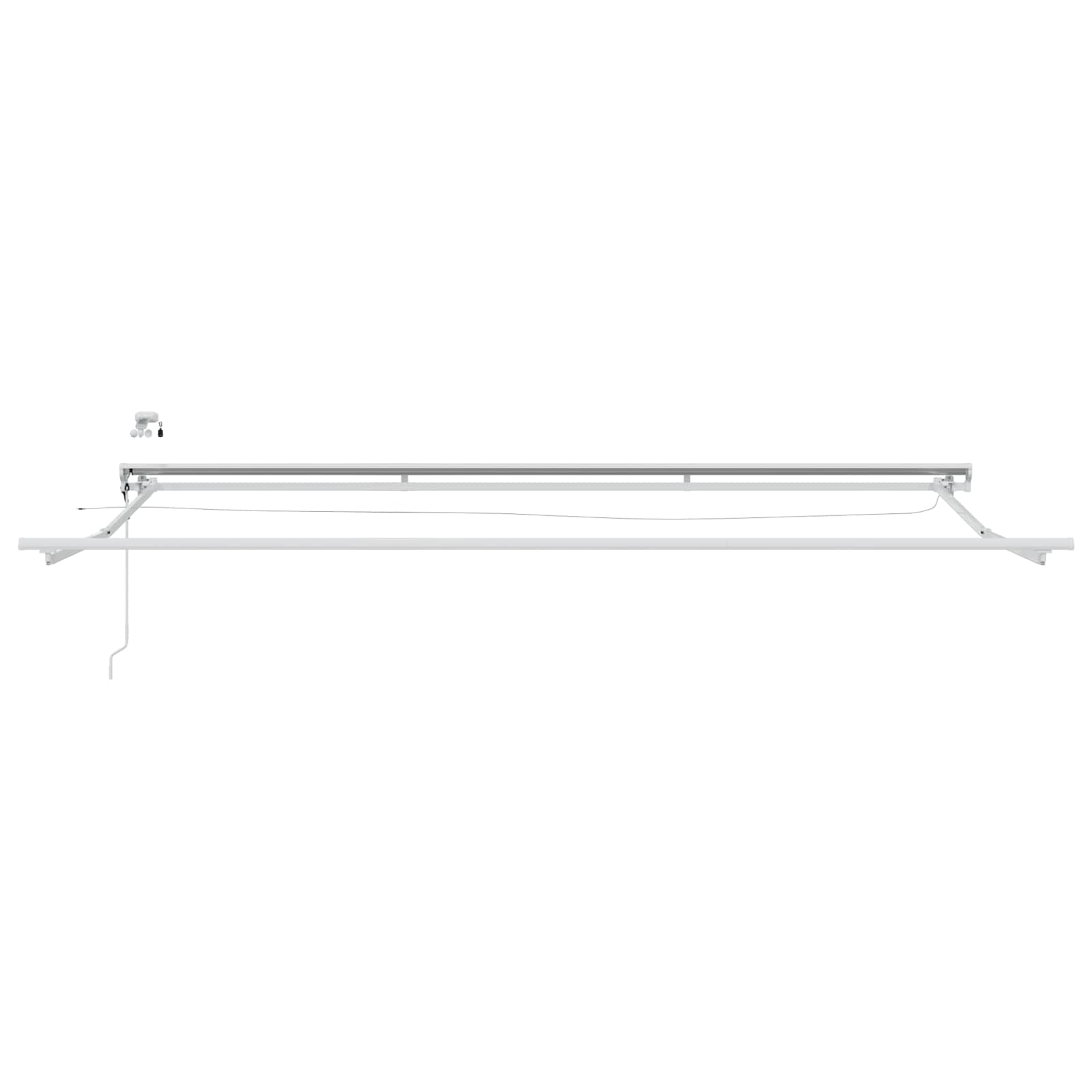 Telaio tenda elettrica con LED Bianco 4 x 2 m Alluminio | homemem39