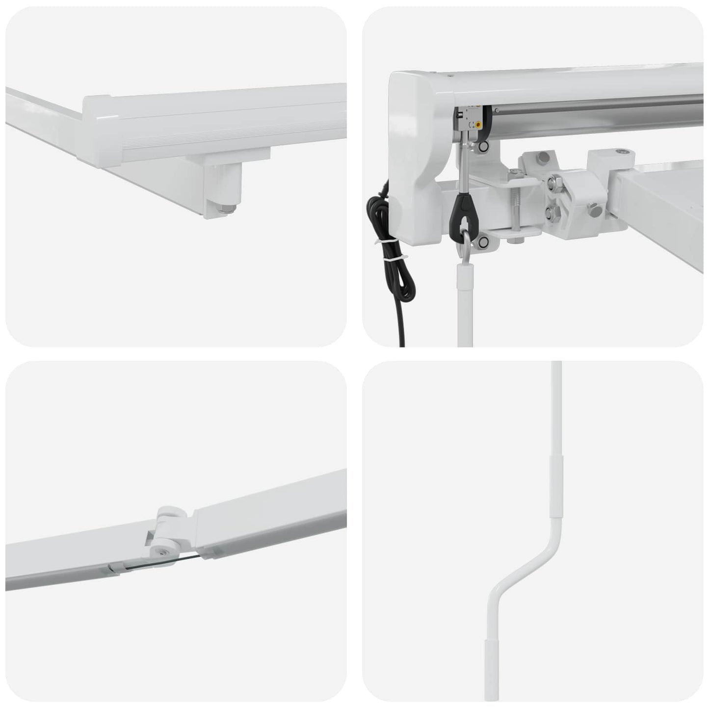 Telaio tenda elettrica con LED Bianco 3 x 2,5 m Alluminio | homemem39