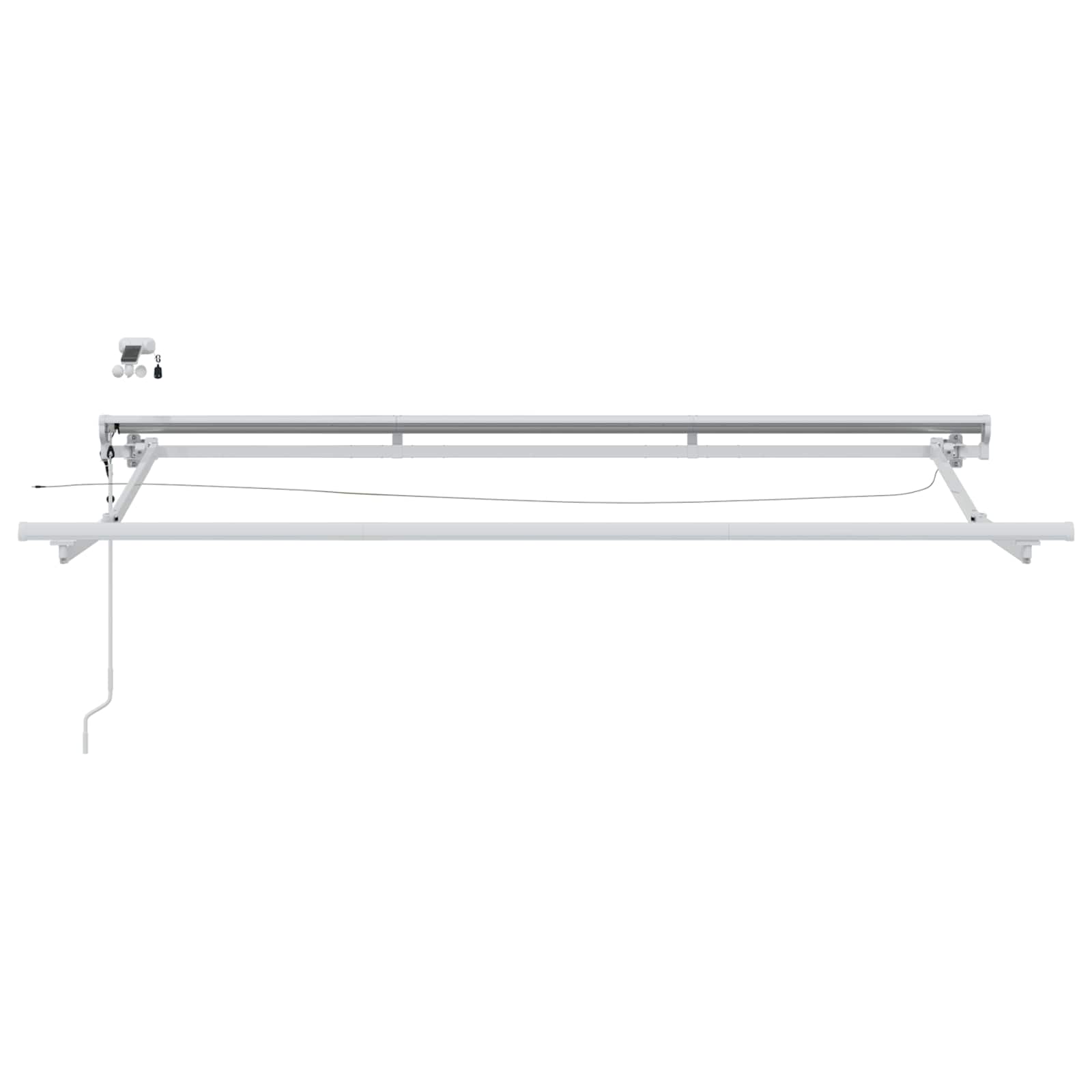 Telaio tenda elettrica con LED Bianco 3,5 x 2,5 m Alluminio | homemem39