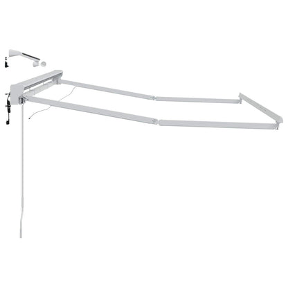 Telaio tenda elettrica con LED Bianco 3,5 x 2,5 m Alluminio | homemem39