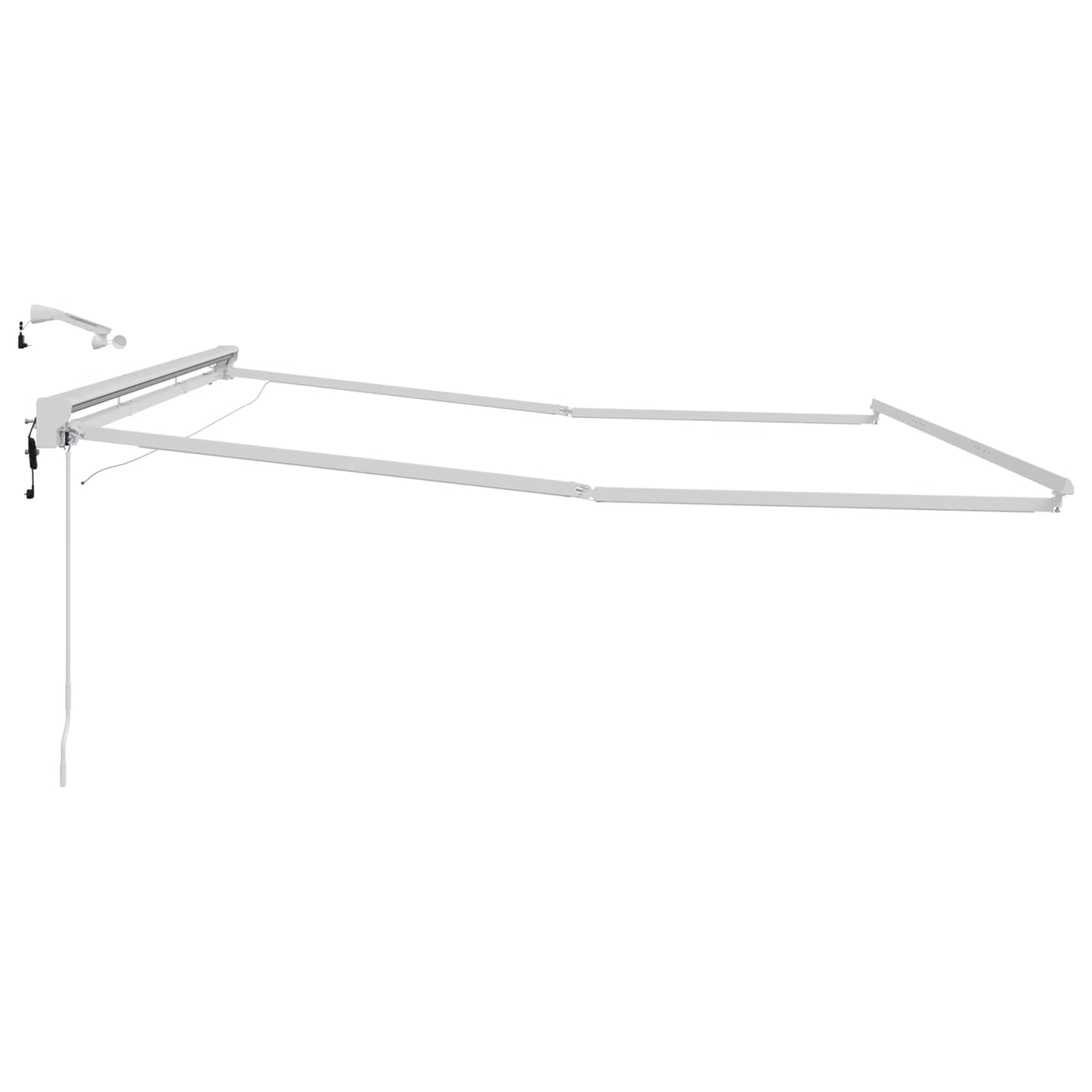 Telaio tenda elettrica con LED Bianco 4 × 3,5 m Alluminio | homemem39