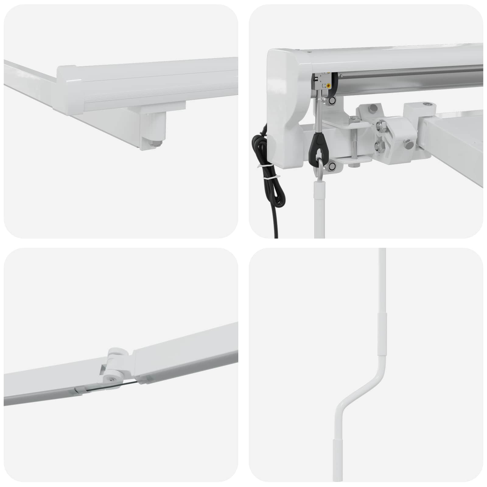 Telaio tenda elettrica con LED Bianco 5 × 3,5 m Alluminio | homemem39