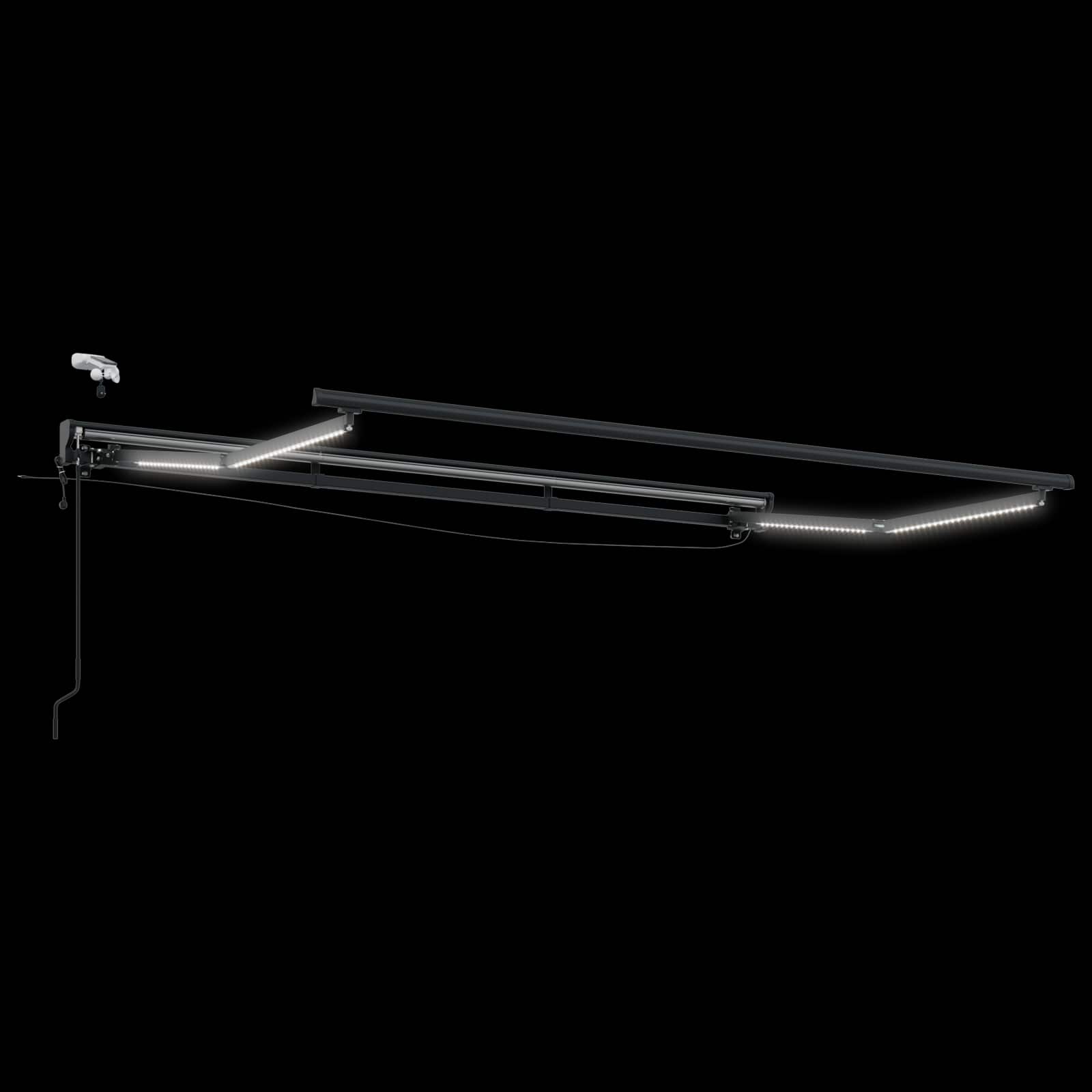 Telaio tenda elettrica con LED Antracite 3,5 x 2 m Alluminio | homemem39