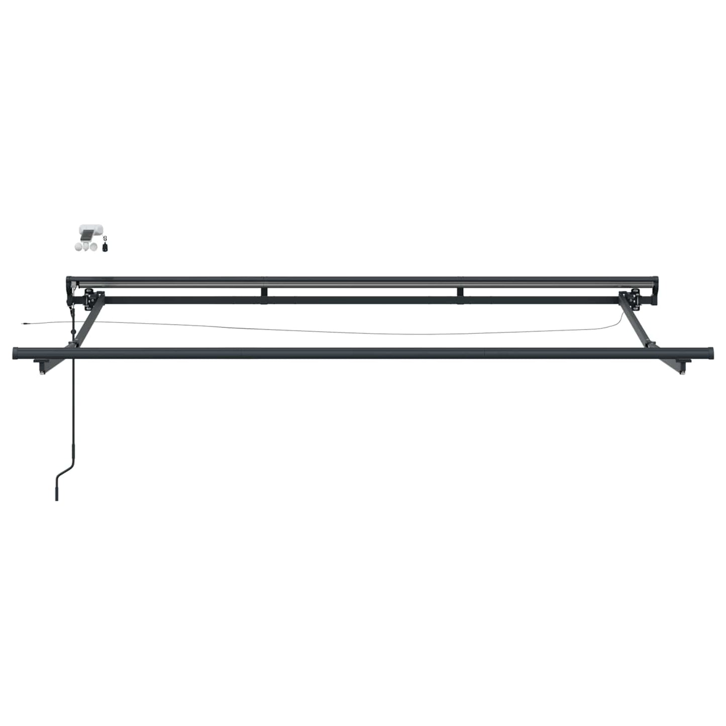 Telaio tenda elettrica con LED Antracite 3,5 x 2,5 m Alluminio | homemem39