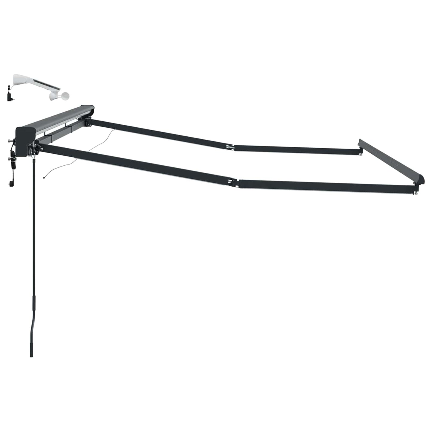 Telaio tenda elettrica con LED Antracite 3,5 x 2,5 m Alluminio | homemem39