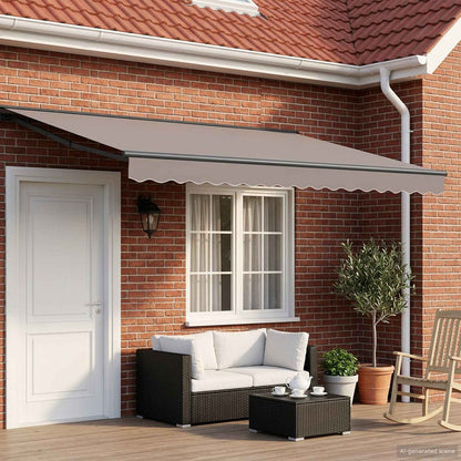 Telaio tenda elettrica con LED Antracite 4 × 3 m Alluminio | homemem39