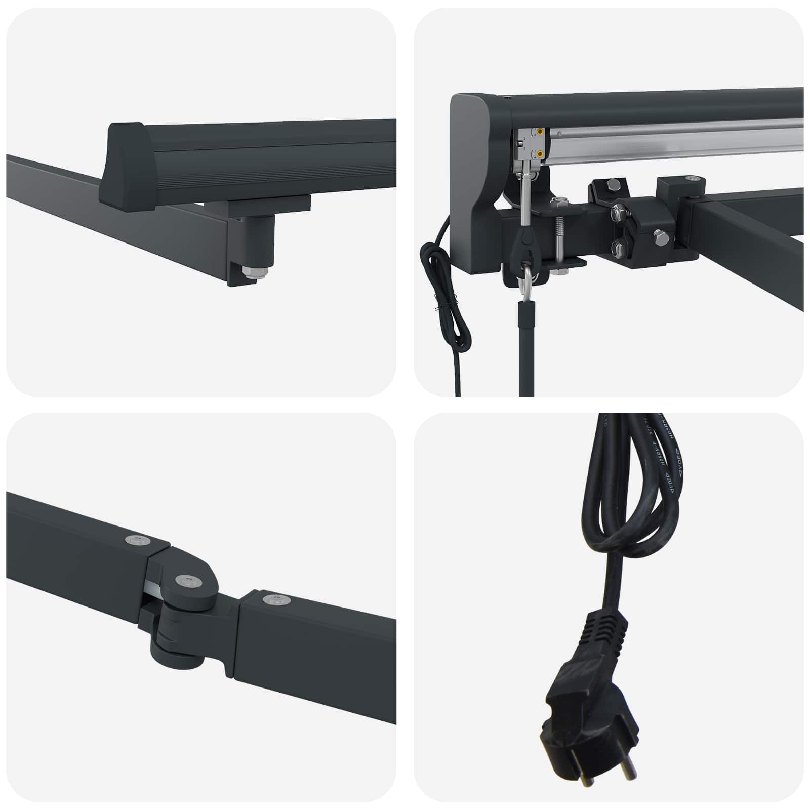 Struttura della tenda elettrica retrattile Antracite 3,5 x 2 m | homemem39