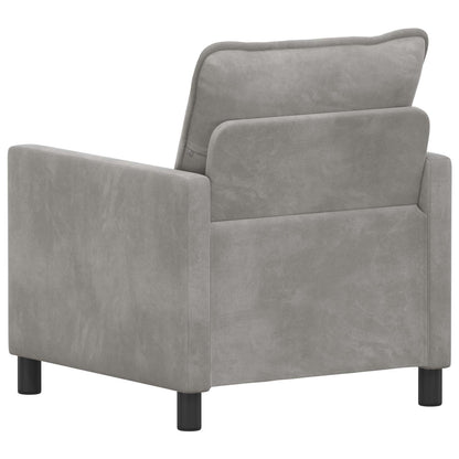 Divano Grigio Chiaro 76 x 81 x 87,5 cm Velluto | homemem39