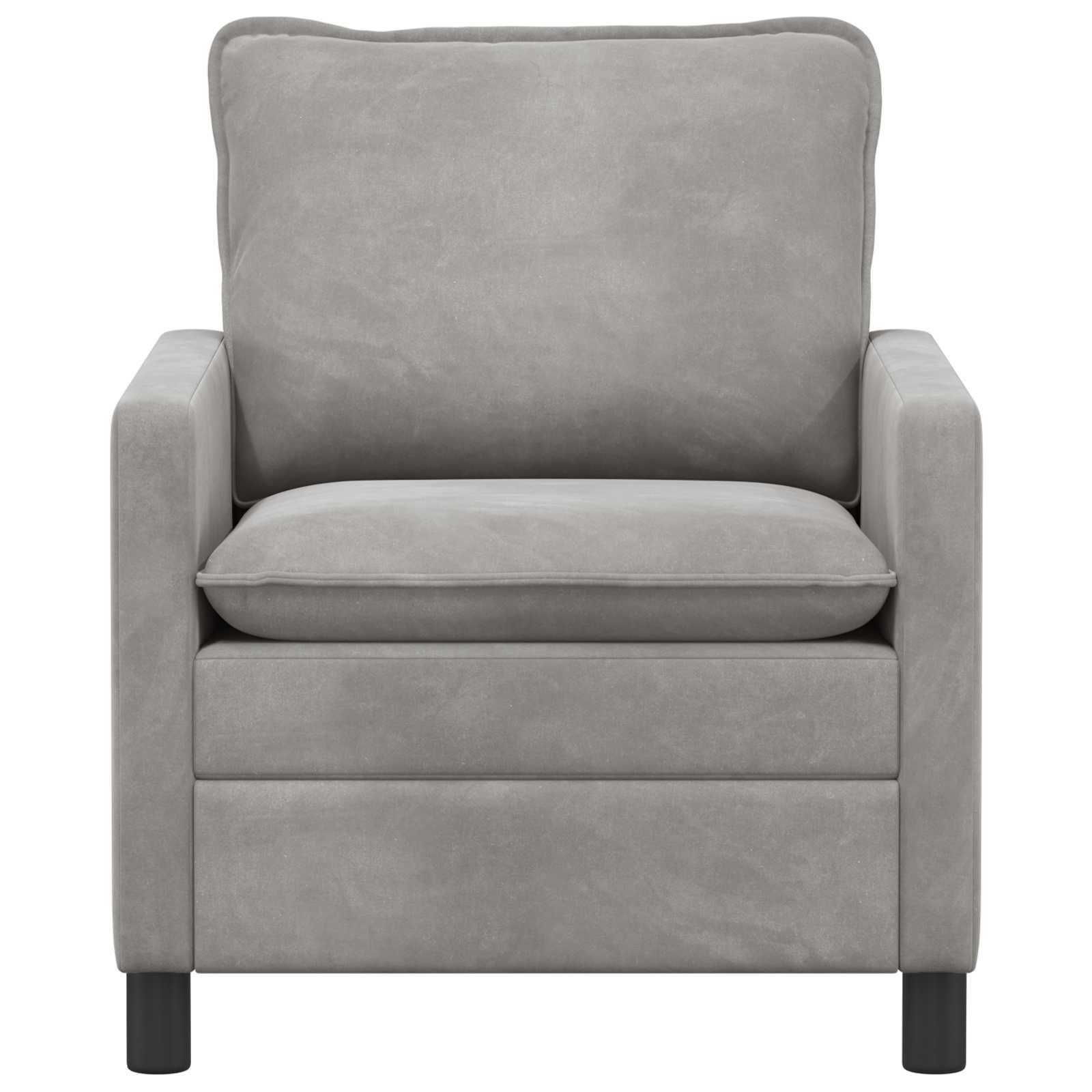 Divano Grigio Chiaro 76 x 81 x 87,5 cm Velluto | homemem39