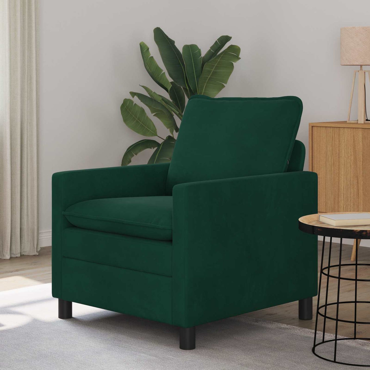 Divano Verde Scuro 76 x 81 x 87,5 cm Velluto