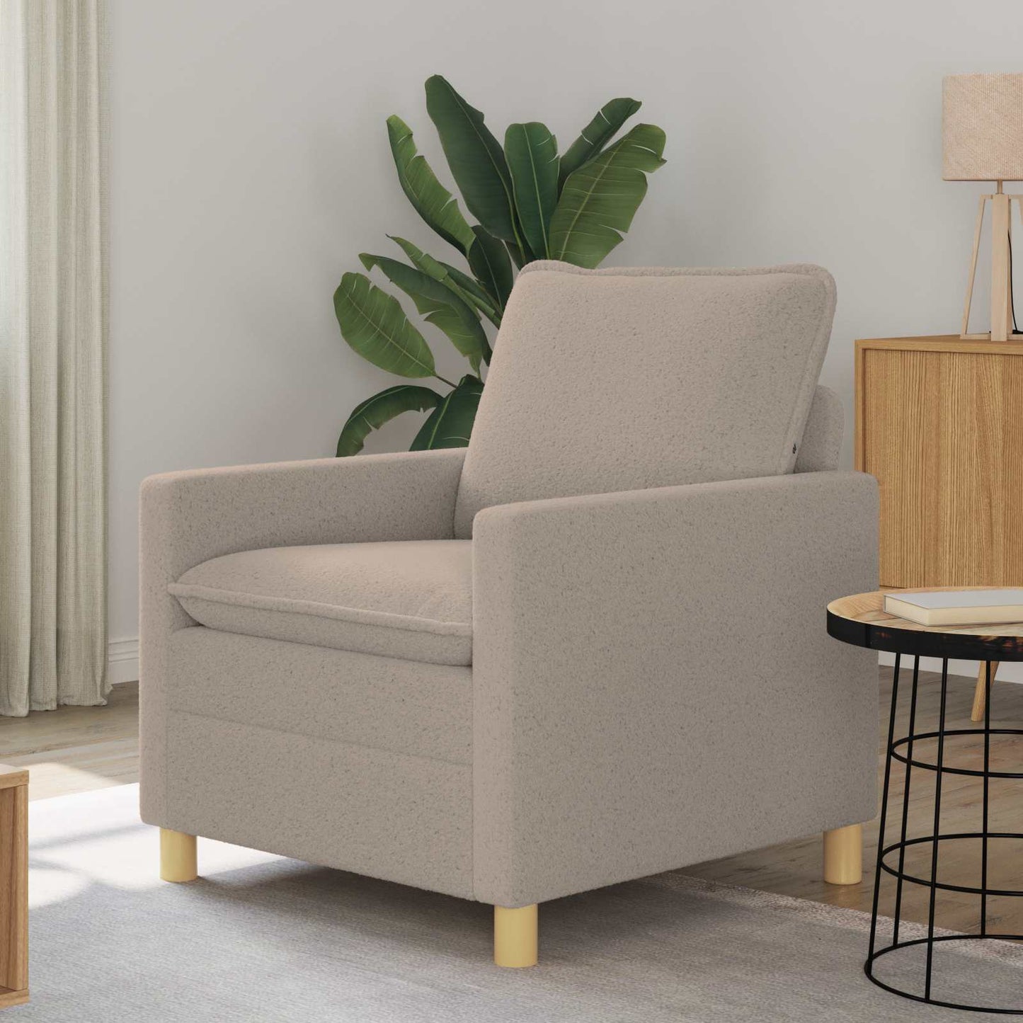 Divano Grigio Chiaro 76 x 81 x 87,5 cm Tessuto