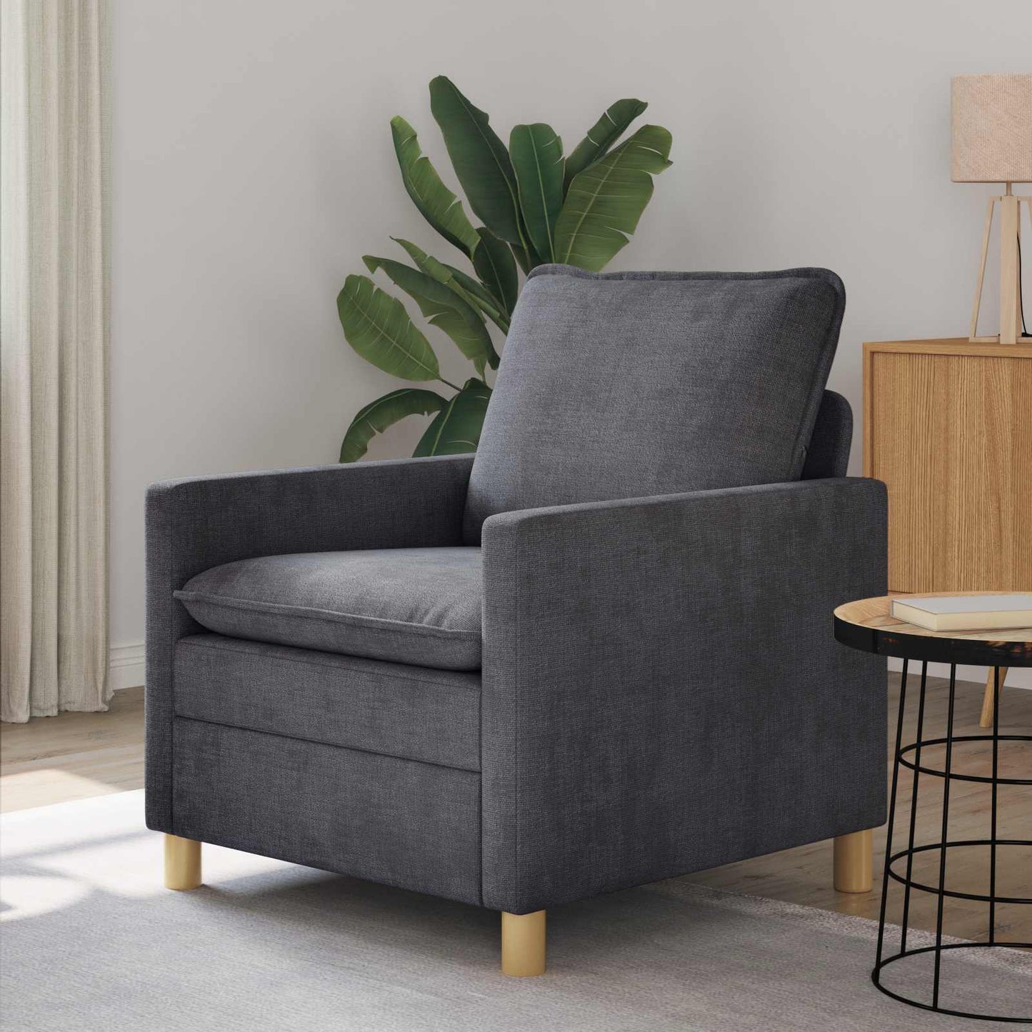 Divano Grigio Scuro 76 x 81 x 87,5 cm Poliestere | homemem39