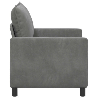 Divano Grigio Scuro 126 x 81 x 87,5 cm Velluto | homemem39