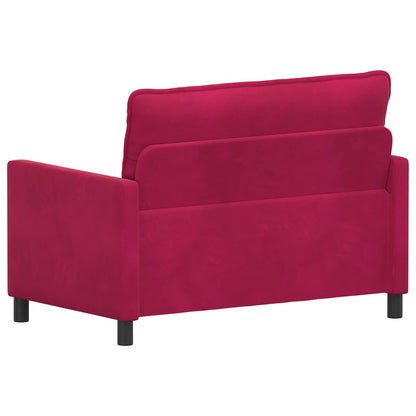 Divano Rosso Vino 126 x 81 x 87,5 cm Velluto | homemem39