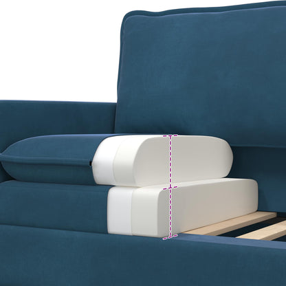 Divano Blu 126 x 81 x 87,5 cm Velluto | homemem39
