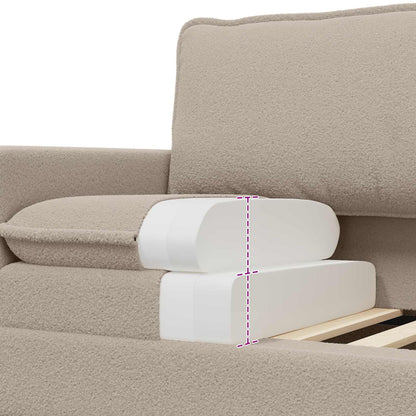 Divano Grigio Chiaro 126 x 81 x 87,5 cm Tessuto
