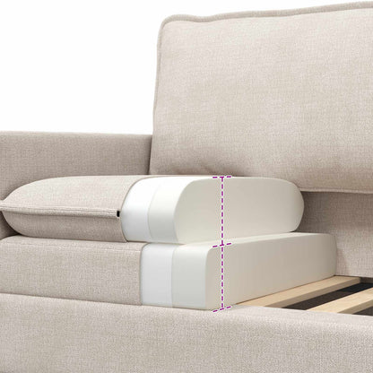 Divano Crema 126 x 81 x 87,5 cm Poliestere | homemem39
