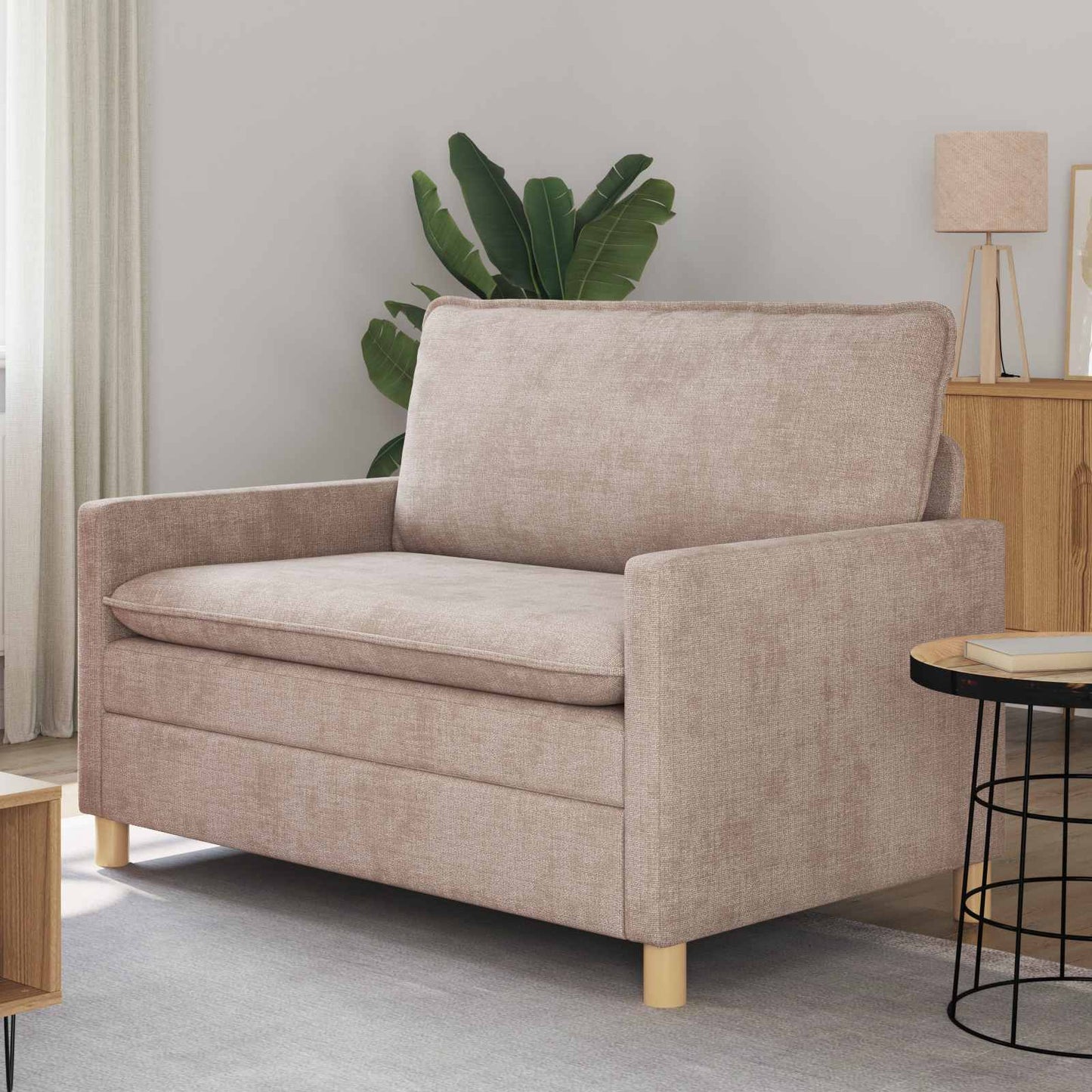 Divano Beige 126 x 81 x 87,5 cm Poliestere | homemem39
