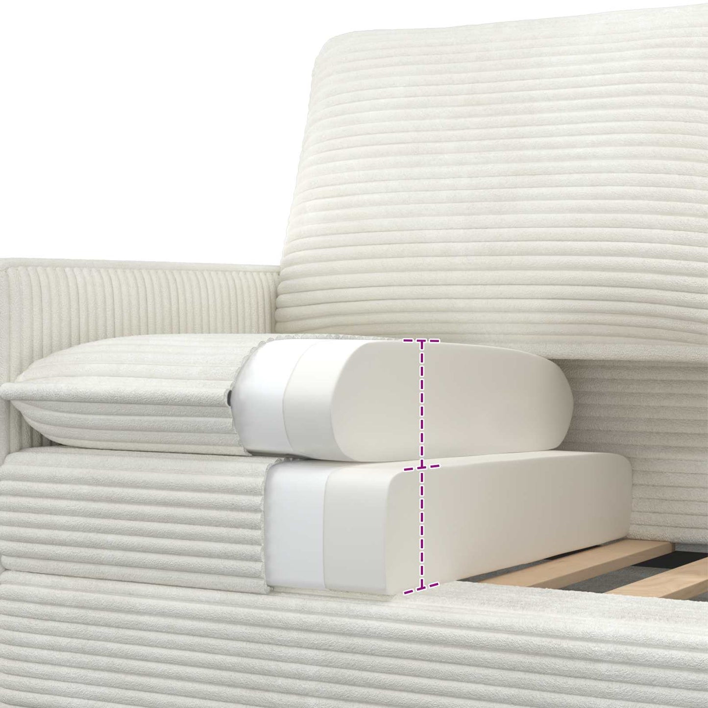 Divano Crema 126 x 81 x 87,5 cm Poliestere | homemem39
