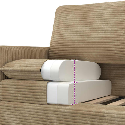 Divano Tortora 126 x 81 x 87,5 cm Poliestere | homemem39