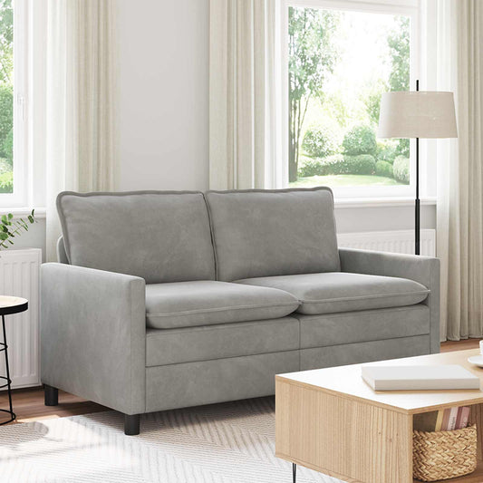 Divano Grigio Chiaro 156 x 81 x 87,5 cm Velluto