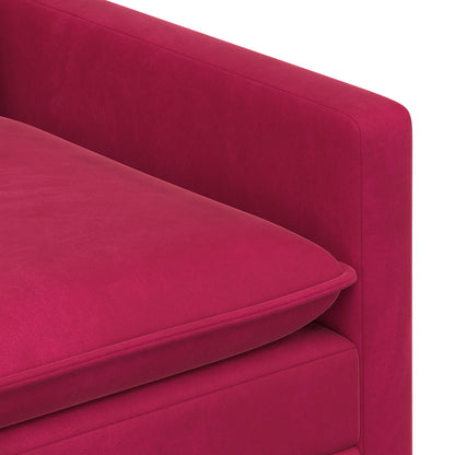 Divano Rosso Vino 156 x 81 x 87,5 cm Velluto | homemem39