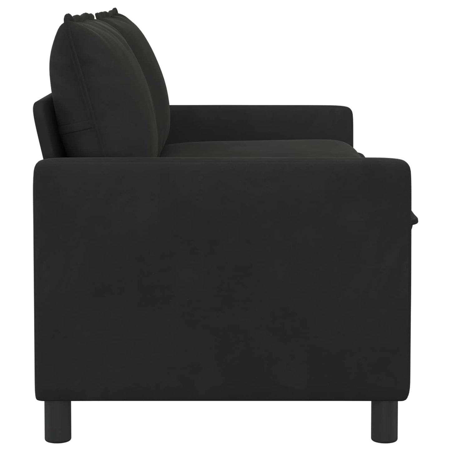 Divano Nero 156 x 81 x 87,5 cm Velluto | homemem39
