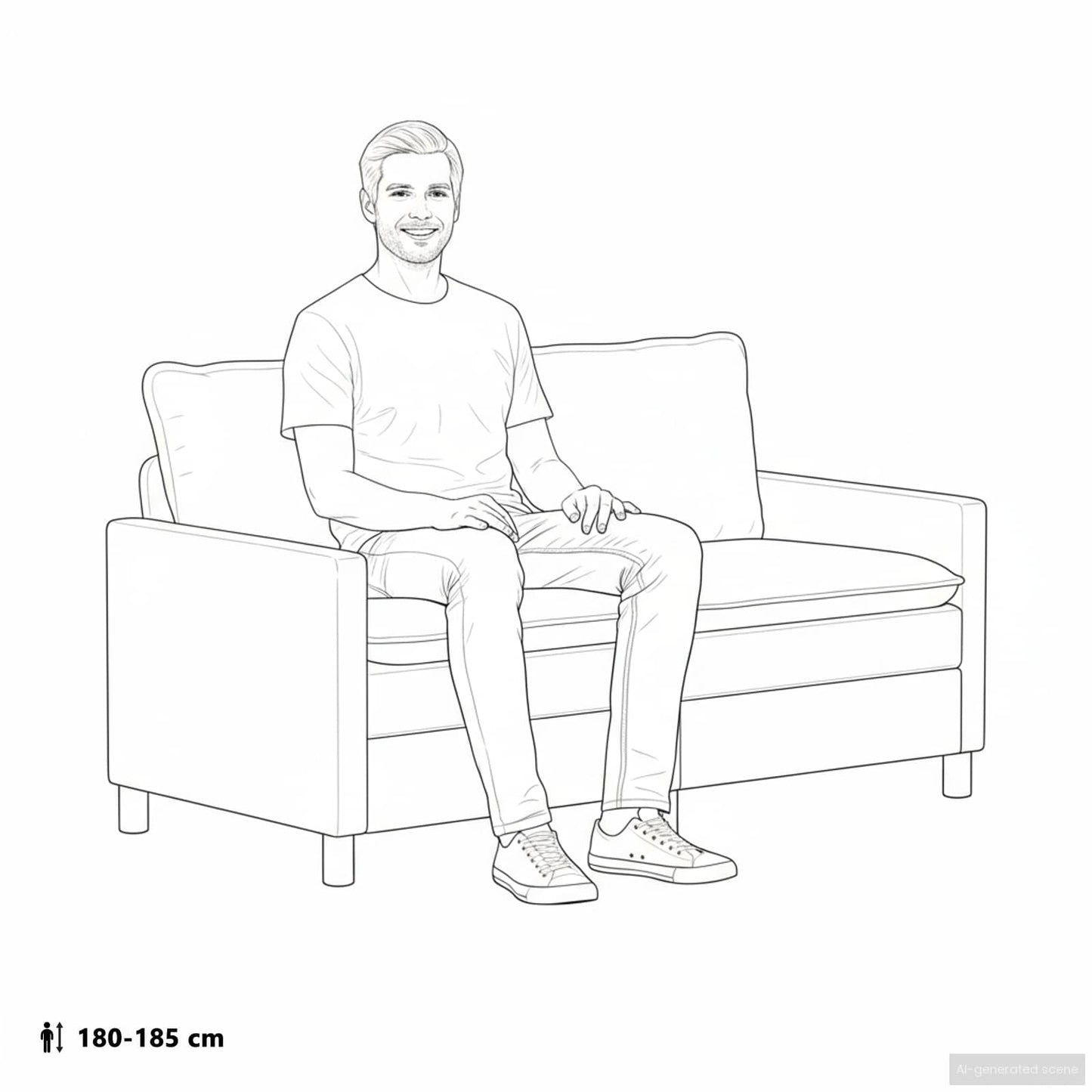 Divano Nero 156 x 81 x 87,5 cm Velluto | homemem39