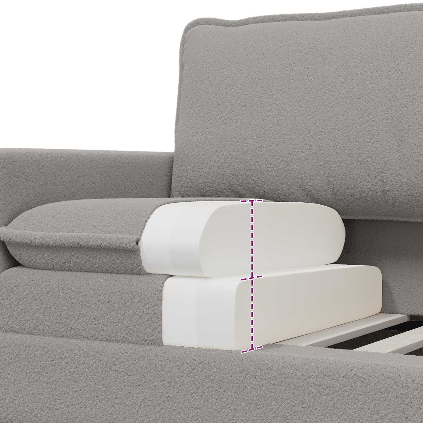 Divano Grigio Chiaro 156 x 81 x 87,5 cm Tessuto | homemem39