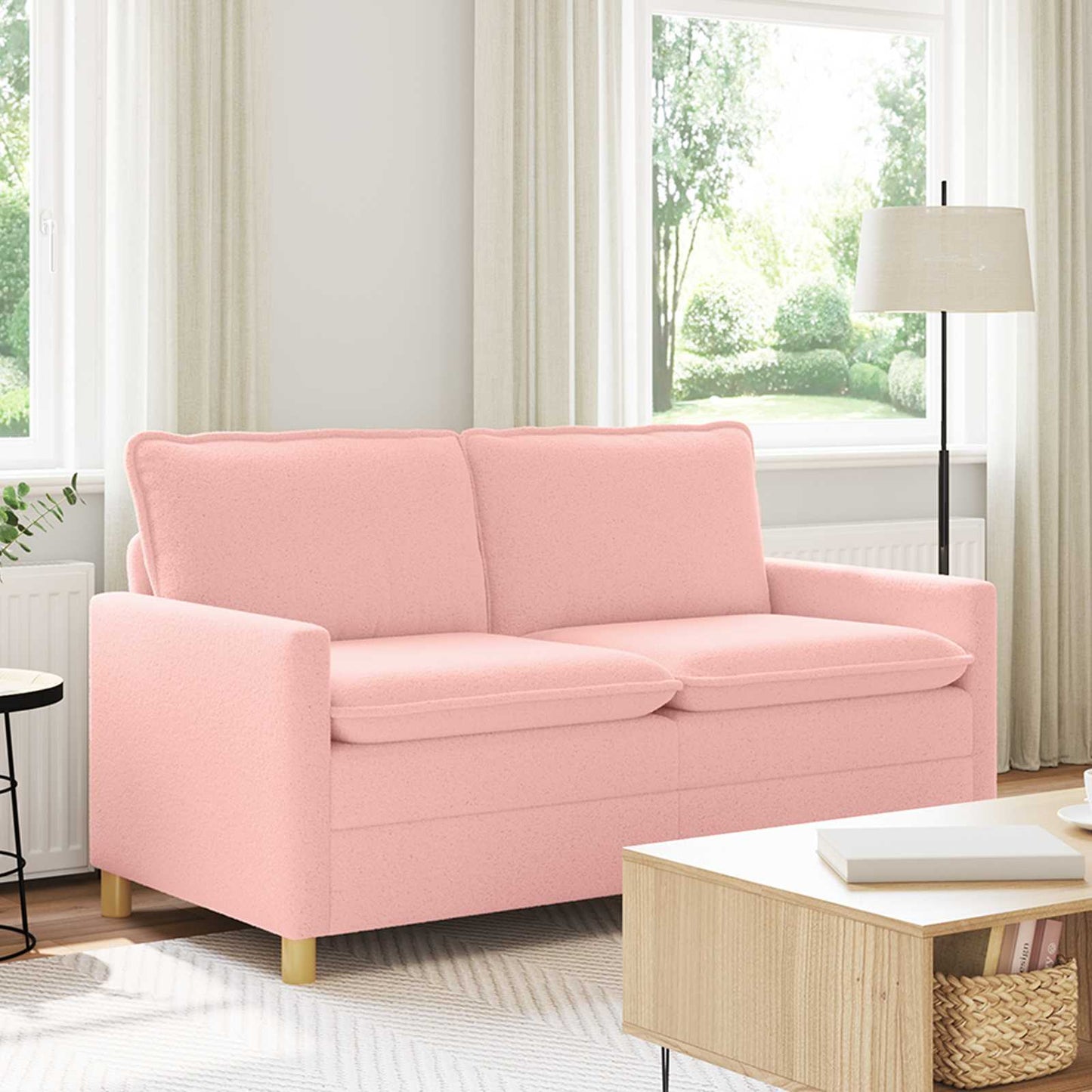Divano Rosa 156 x 81 x 87,5 cm Tessuto | homemem39
