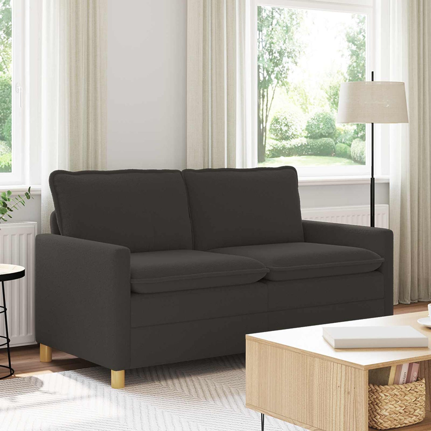Divano Grigio Scuro 156 x 81 x 87,5 cm Tessuto | homemem39