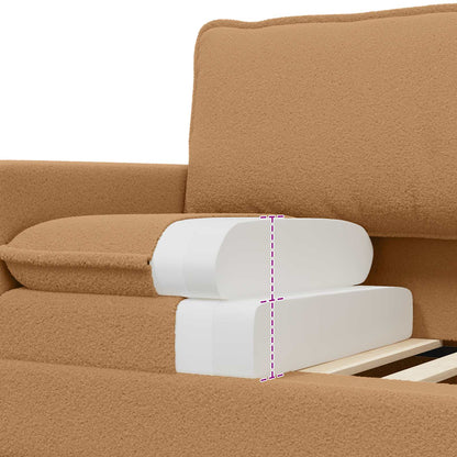 Divano Beige 156 x 81 x 87,5 cm Tessuto