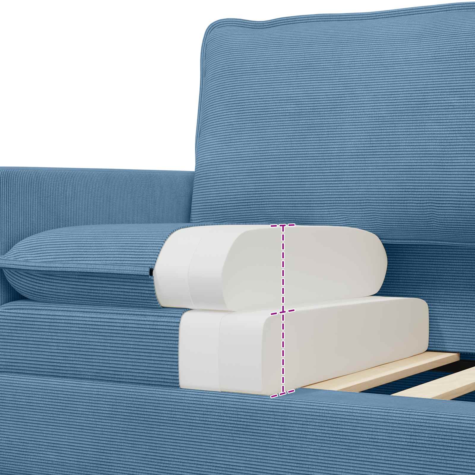 Divano Blu 156 x 81 x 87,5 cm Tessuto | homemem39