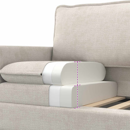 Divano Crema 156 x 81 x 87,5 cm Poliestere | homemem39