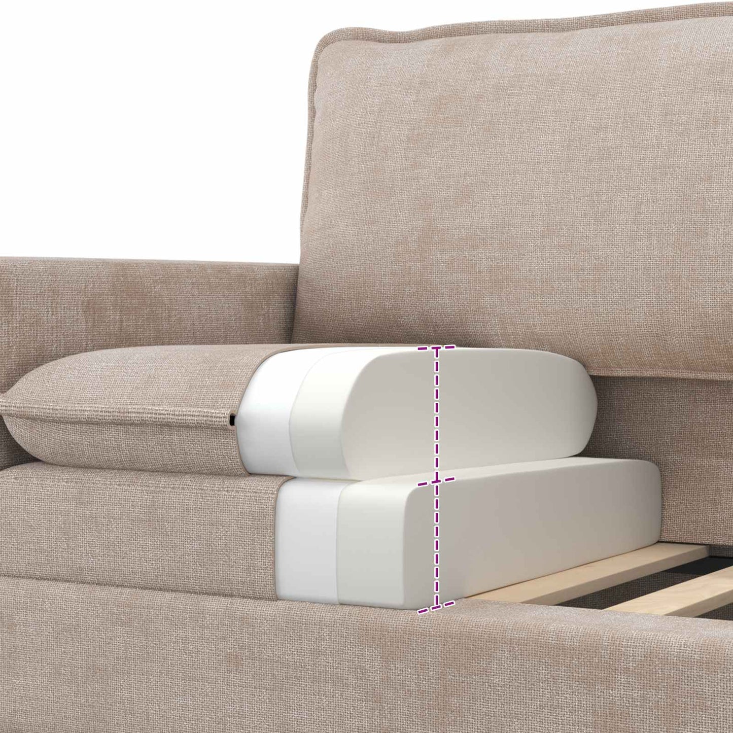 Divano Beige 156 x 81 x 87,5 cm Poliestere | homemem39