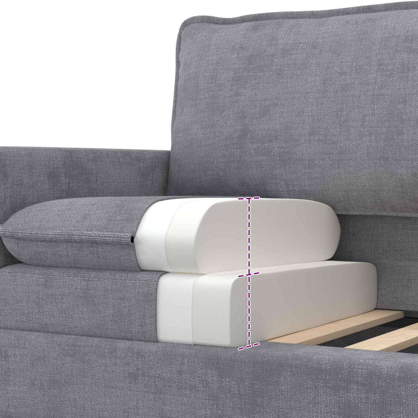 Divano Grigio Chiaro 156 x 81 x 87,5 cm Poliestere | homemem39