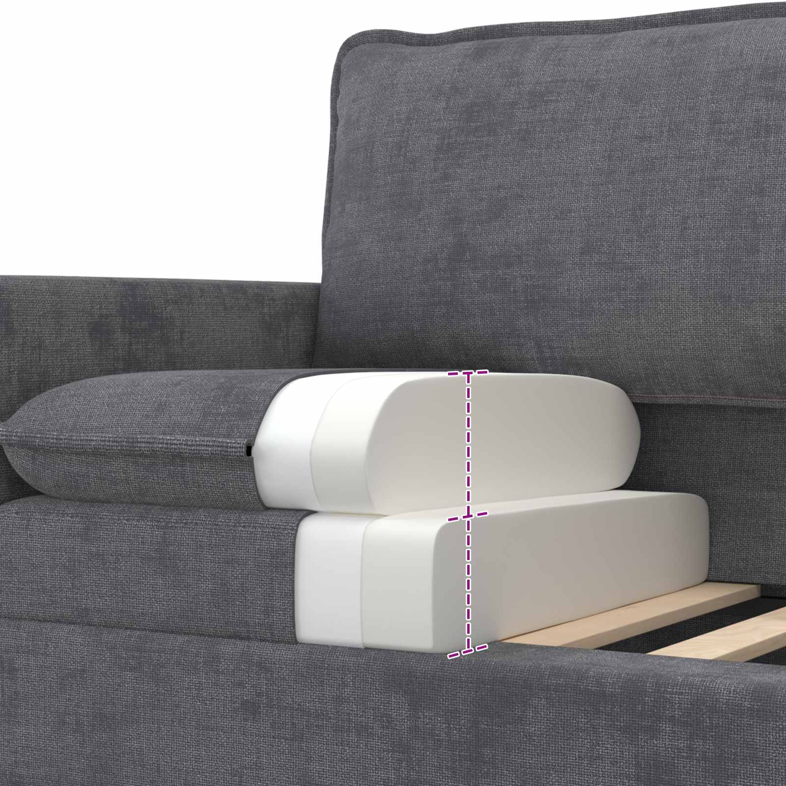 Divano Grigio Scuro 156 x 81 x 87,5 cm Poliestere | homemem39