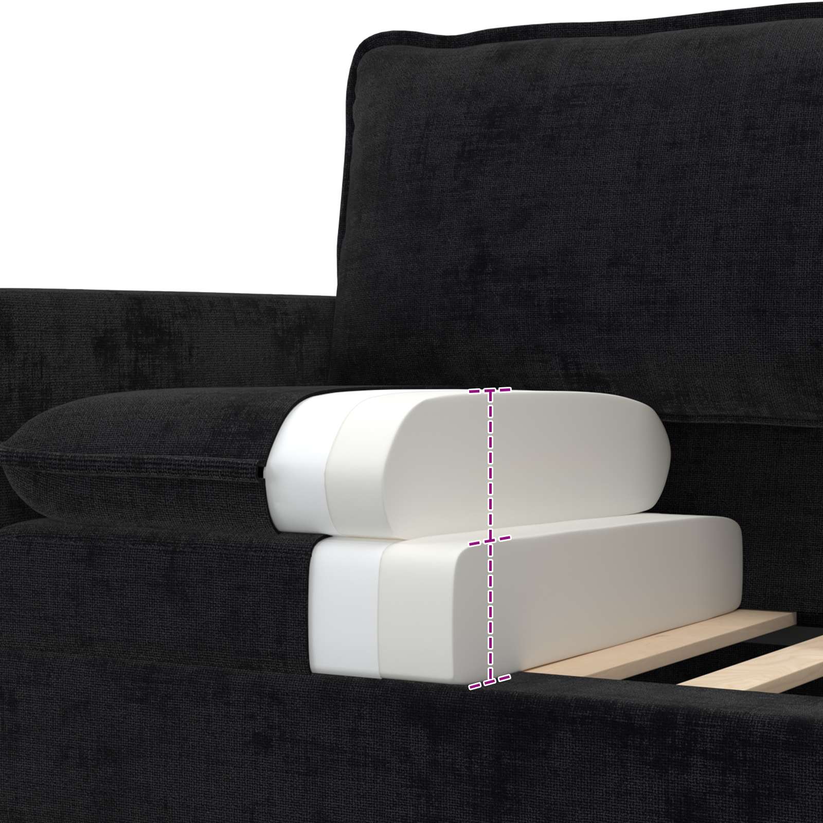 Divano Nero 156 x 81 x 87,5 cm Poliestere | homemem39