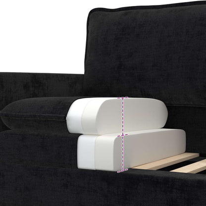 Divano Nero 156 x 81 x 87,5 cm Poliestere | homemem39