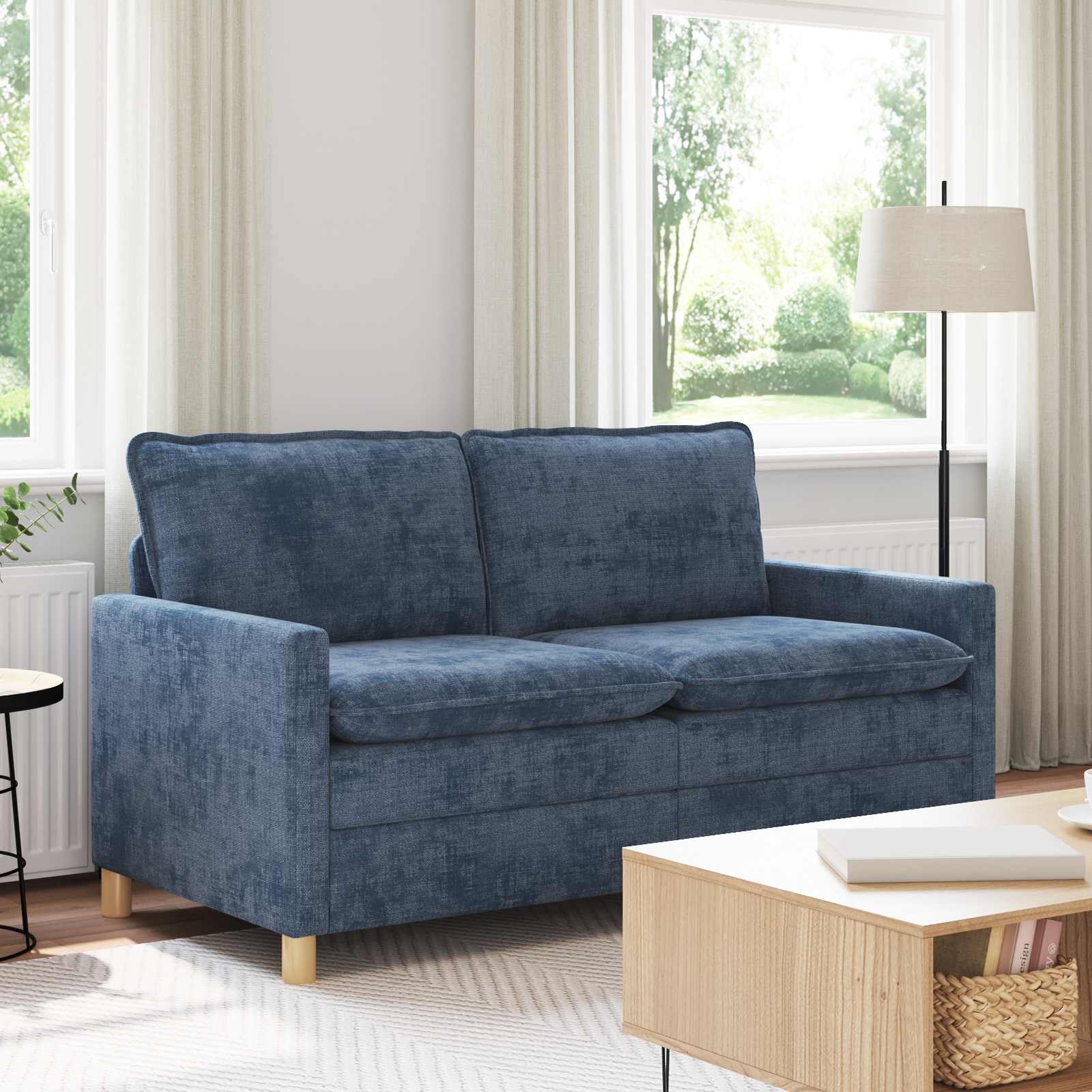 Divano Blu 156 x 81 x 87,5 cm Poliestere | homemem39